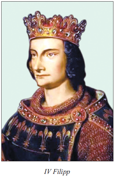 Король Франции Филиппа IV красивого (1268-1314).