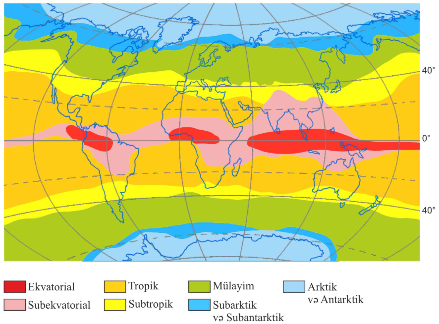 Климатических поясах расположен тихий океан. Зоны климатических поясов (по б.п.Алисову)..