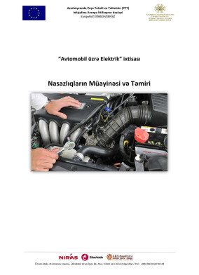 Nasazlıqların müayinəsi və təmiri
